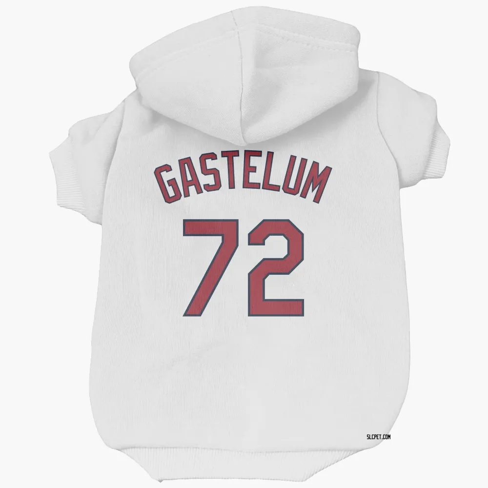 St. Louis Cardinals Luis Gastelum White Pet Hoodie for Dog & Cat
