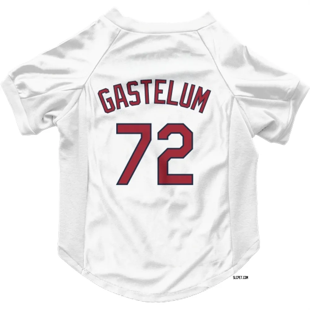 St. Louis Cardinals Luis Gastelum White Pet Jersey for Dog & Cat