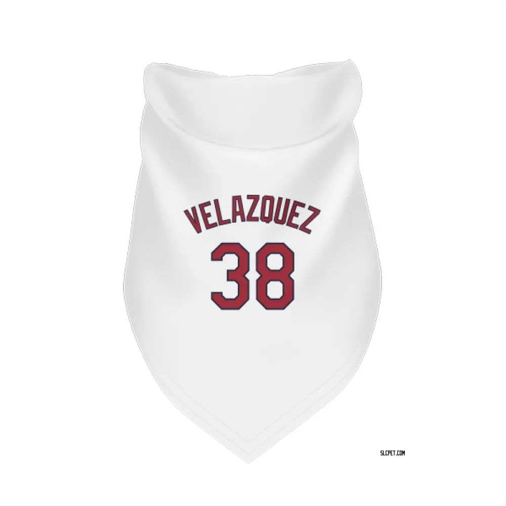 St. Louis Cardinals Nelson Velazquez White Pet Bandana for Dog & Cat