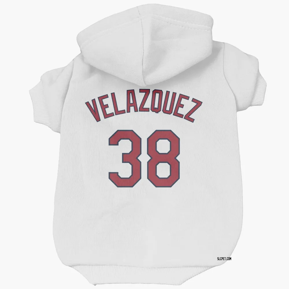 St. Louis Cardinals Nelson Velazquez White Pet Hoodie for Dog & Cat